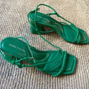 Marc Fisher Green Strappy Sandals